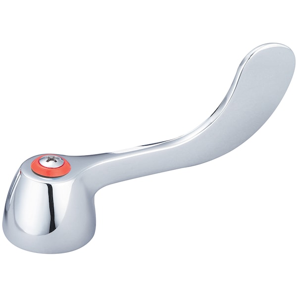 Wrist Handle (4") With Red Index Ring And Screw-Hot, Polished Chrome